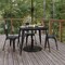 Flash Furniture 36 SQ Table Black Umbrella Top/Black Steel Frame JJ-T14619-90-BKBK-GG - alternate 3